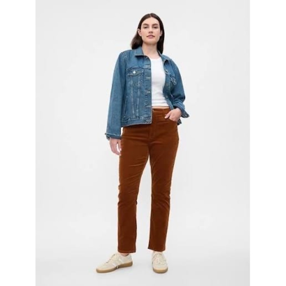 NWT GAP Vintage Slim High Rise Corduroy Pants Camel Brown Size 33x16R